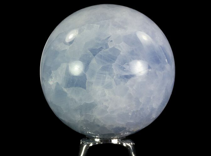 Polished Blue Calcite Sphere - Madagascar #74438
